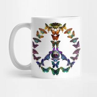 Butterfly Peace Symbol, Save the Animals Mug